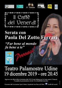 Locandina serata con Paola Del Zotto Ferrari