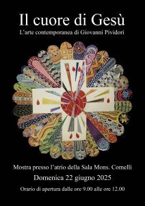 Locandina mostra de "Il cuore di Gesù" dell'artista Giovanni Pividori